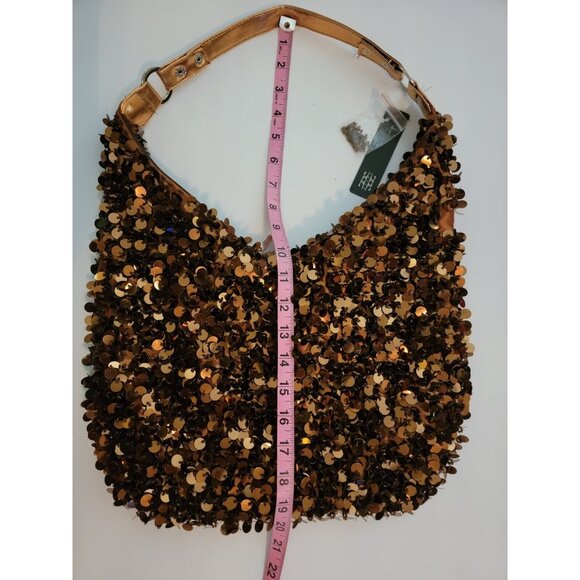 Bronze Sequin Shoulder Bag - Picture 10 of 10